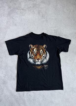 Вінтажна футболка мерч tiger panthera tigris  1992 року 3d emblema