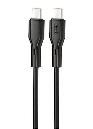 Кабель xo pd type-c to type-c nbq231b 60w 1m black