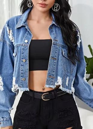 Укорочeна джинсовка boohoo