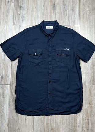Лляна сорочка рубашка теніска stone island оригінал