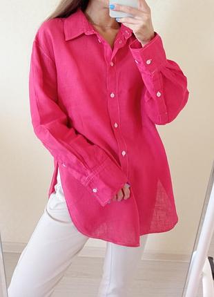 Льняная рубашка zara