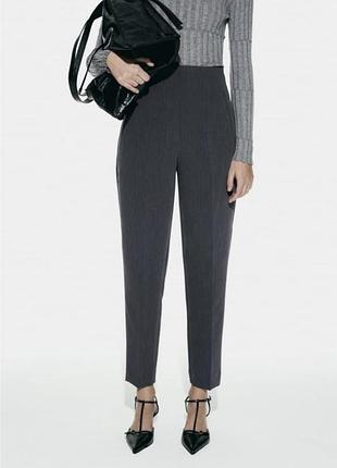 Zara оригінал найтрендовіші штани з високою посадкою. high-waist trousers