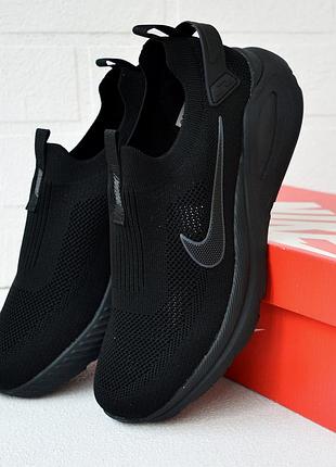 Nike black мокасины черные 4