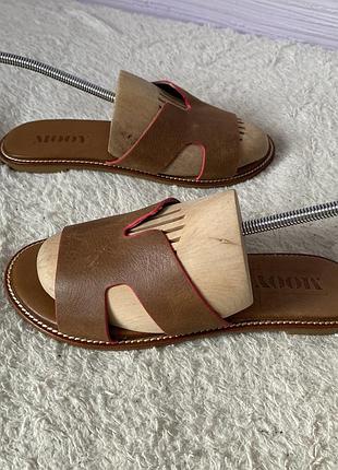 Mooy женские кожаные шлёпки 39-40р 25см