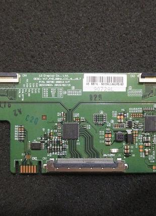 Плата t-con 6870c-0801a 6871l-9072a для телевизора satelit 43f9100st