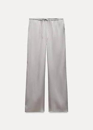 Брюки штани сріблясті zara  жіночі xs
