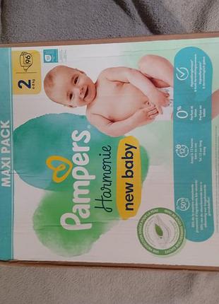 Підгузки pampers harmonie new baby, розмір 2 (4-8 кг), 96 шт.