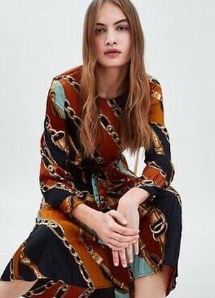 Плаття сукня міді плісе zara s