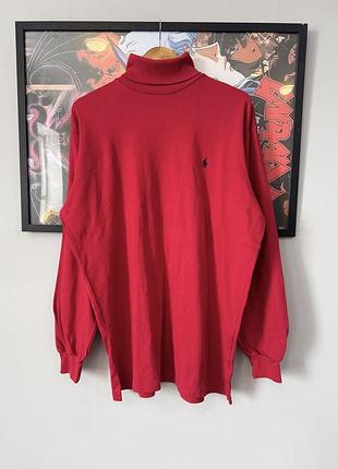 Гольф polo ralph lauren червоний з вишитим логотипом