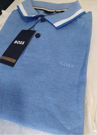 Boss хлопковое поло от hugo boss размер м