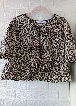 Женская блуза leo print cotton большого размера батал primark