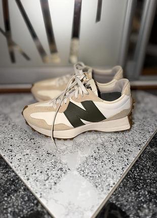 Кросівки кеди new balance 327 бежеві білі