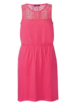 Платье с кружевом для женщины esmara lycra® 371392 m розовый