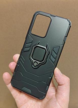 Чехол armor с кольцом-подставкой для xiaomi redmi note 12 5g, черный
