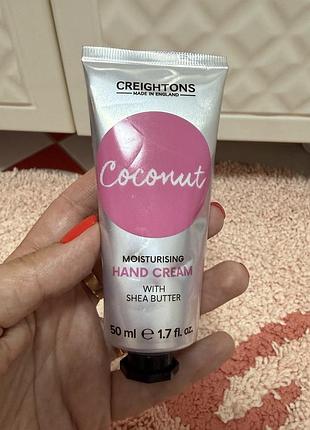 Увлажняющий крем для рук creightons moisturising hand cream coconut with shea butter кокос 🥥