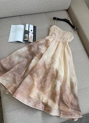 Нюдова сукня принт дерева природа zimmermann