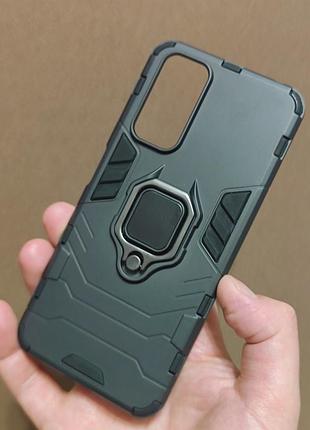 Чехол armor с кольцом-подставкой для xiaomi redmi note 11 / 11s, черный