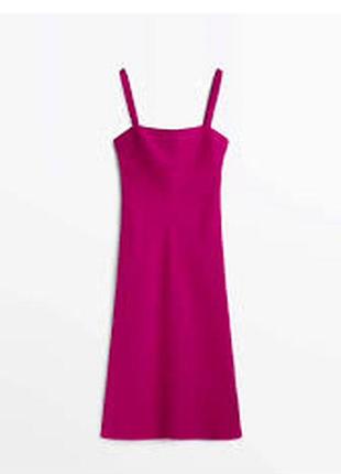 Льняна сукня massimo dutti