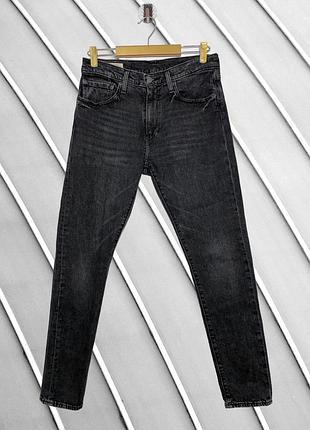 Чоловічі чорні джинси levi's premium 512 m w31 l30 w32 оригінал левіс слім фіт slim fit стрейчеві чорні 46 48 50