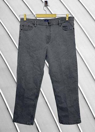 Чоловічі сірі джинси cotton traders 2xl 3xl w38 l30 оригінал коттон трейдерс прямі сірі джинси стрейчеві 54 56 58