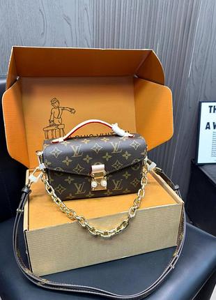 Жіноча сумка преміум pochette metis monogram canvas