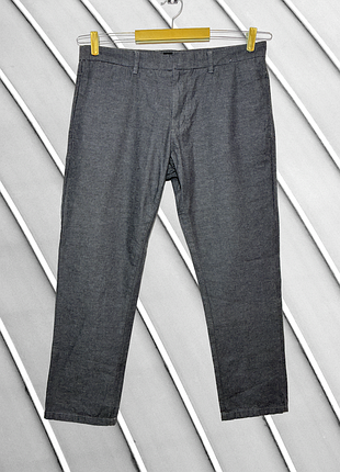 Чоловічі сірі штани acw85 xl w36 l30 оригінал бавовняні штани slim fit завужені брюки стрейчеві сірі 52 54 56