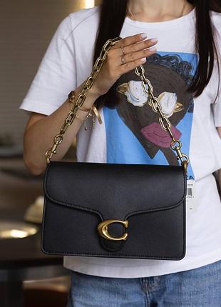 Жіноча сумка преміум coach chain tabby shoulder bag теляча шкіра