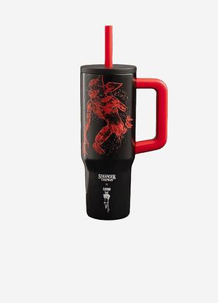 Термокружка bialetti x stranger things, 900 мл, с ручкой и трубочкой, светится в темноте