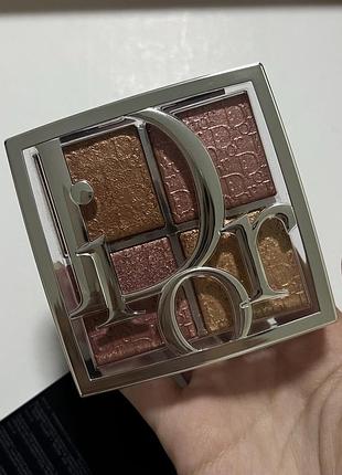 Палеткк dior backstage glow maximizer palette - sunlit amber glow, оригінал