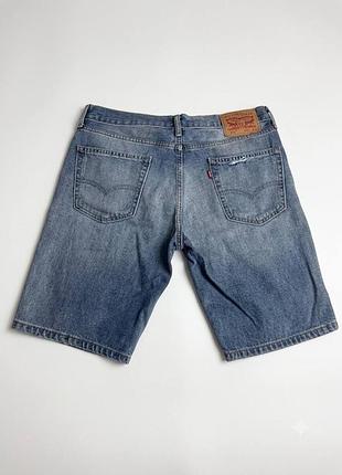 Чоловічі джинсові шорти levi’s 511 w32 з рваним ефектом / джинсові шорти левіс