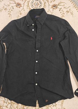 Оригінальна чорна сорочка polo ralph lauren slim fit.