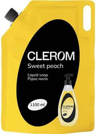 Мило рідке 1,1л sweet peach дой-пак тм clerom