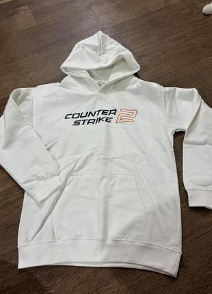 Худі , біле худі , худі counter strike 2, утеплене худі
