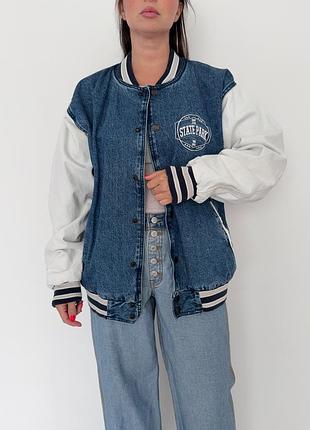 Джинсовый бомбер zara