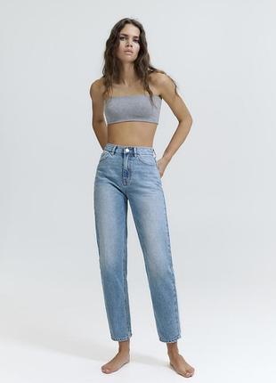 Джинсы мом с высокой посадкой pull &amp; bear 38 размер