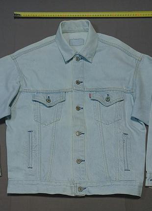 Плечи 51 см vintage 80s levis 70507 0214 size s светло-голубая джинсовая куртка с мраморным эффектом made in usa