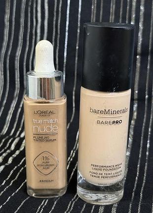 Тональні основи bare minerals / l’oréal paris