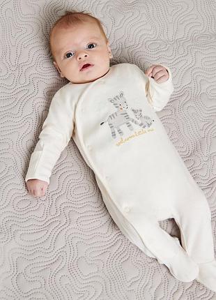 Брендовий бавовняний чоловічок сліп mini cuddles на зріст 56см