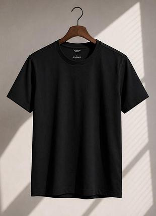 Оригінвльна футболка engbers organic cotton black t-shirt