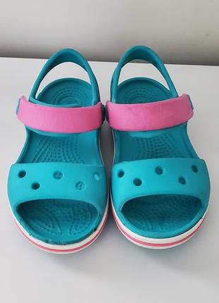 Кроксы сандалии crocs kids crocband sandal с7 на 23-24 босоножки оригинал