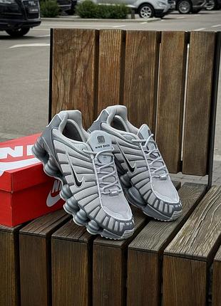 Кросівки nike shox tl, сірі (сітка, літні) 0027-1
