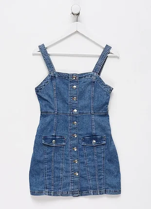 Джинсовий сарафан плаття h&amp;m denim mini dress - l