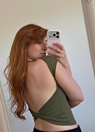 Топ з відкритою спиною zara🤍