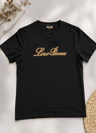 Футболка loro piana чорна s
