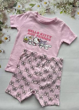 Пижама на девочку летняя хеллоу котти hello kitty&amp;primark р.86 см (12-18 месяцев)