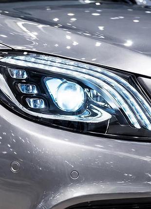 Передние фары maybach (2 шт) для mercedes c-сlass w205 2014-2021 гг