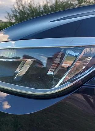 Накладки на фари (2015-2018, 2 шт, нерж) для volkswagen passat b8 рр
