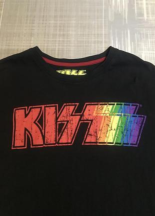 Чорна оригінальна ліцензійна  чоловіча футболка kiss xl 💛чоловічий одяг/унісекс