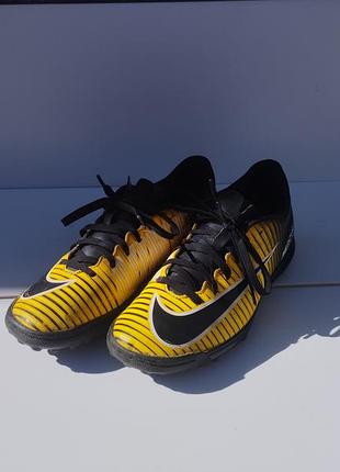 Бутсы mercurialx vortex iii tf, темно-желтый цвет, 39 размер.