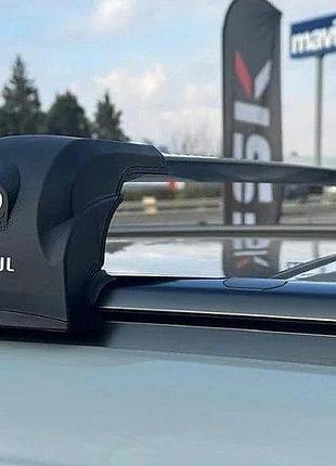 Перемички на вбудовані рейлінги під ключ ecem v2 (2 шт) до 120 см, чорні для toyota fortuner 2015- рр